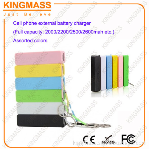Assorted colors Portable Cell phone external battery charger
